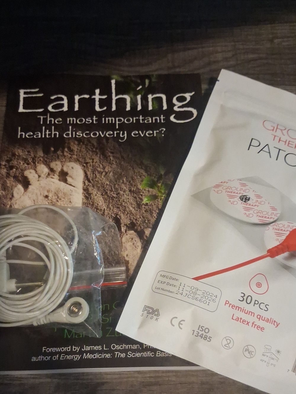 Earthing Book And 30 Ground Therapy Patches With Grounding Cord New